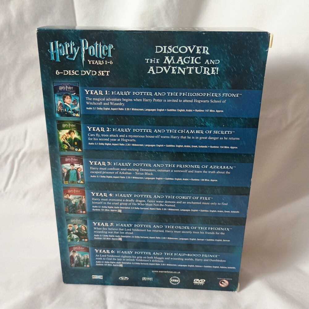 Harry Potter Years 1-6 Gift Set Movie UK DVD Box Set Christmas Present - Picture 2 of 3